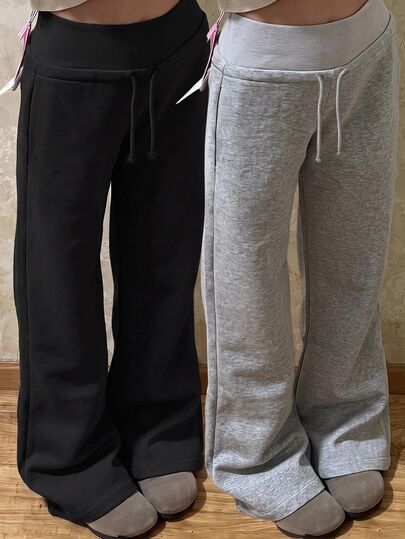 SHEIN 2 Stück Hosen für Teenager Mädchen