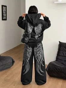 Coolane ملابس نسائية ربيع/صيف بنفس الأسلوب للأزواج/بنفس الأسلوب للأزواج/أساسي/للخروج منسوجة - الأسود - مشاهدة 2