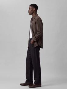 Colvenic 男士新款黑色高品質牛仔長褲 時尚休閒長褲 - 黑色 - 查看 5