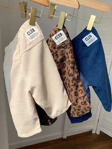 SHEIN 3件組男嬰下身褲 - 棕色 - 查看 1