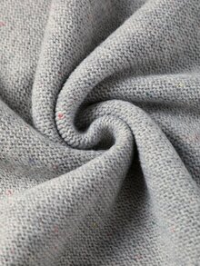 GlowEve CURVE Plus Size Women's Lace Patchwork Casual Versatile Long Sleeve Sweater - Grey - View 4