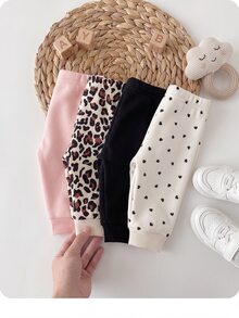 SHEIN 新生兒嬰兒純色休閒日常外出長褲 - 彩色 - 查看 7