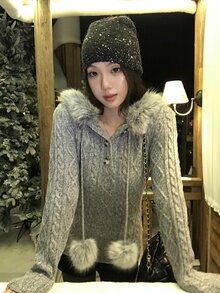 DAZY Women's Long Sleeve Korean Style Autumn/Winter Sweater - Grey - View 7