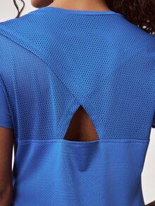 SHEIN Core Rhythm Women's Solid Color Casual Versatile Daily Travel Sports T-Shirt - Royal Blue - View 3
