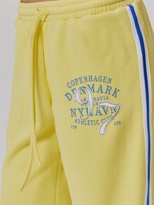 MUSERA Graphic Printed Logo Elasticated Drawstring Waist Jogger Cute Daily Vintage Y2K Back To School Primary - Yellow - View 5