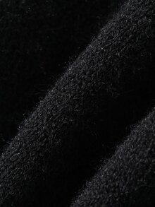 DAZY Infant (Girl) Contrast Color Lapel Long Sleeve Autumn/Winter Sweater Set - Black - View 8