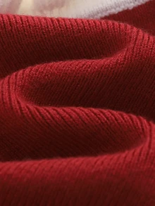 Cozy Pixies فستان محبوك عصري للبنات الصغيرات مزين بفيونكة وتصميم ألوان متباينة وطيات - متعدد الألوان - مشاهدة 8