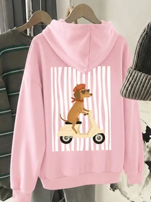 Tween Girl Tween Girl Tween Girl Casual Cartoon Print Autumn Sweatshirt - White - View 2