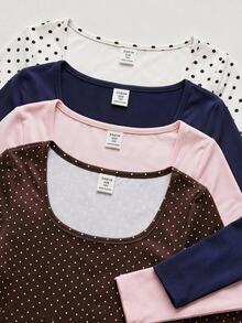 Girlism 4PCS Tween Girls T-Shirts - Multicolor - View 3