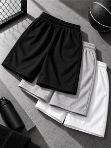 Gym Rark Men's Star Print Drawstring Waist Casual Sports Shorts - Black - View 2