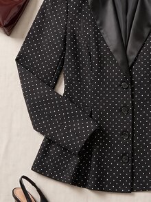 Juhart Spring/Autumn Old Money Plaid Brown Vintage Elegant Lady Commute Casual Outdoor Multi-Occasion Plus Size Blazer Jacket - Brown - View 6