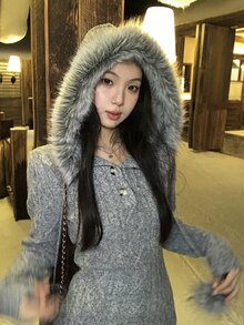 DAZY Women's Long Sleeve Korean Style Autumn/Winter Sweater - Grey - View 5