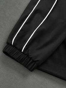 PAVTROS Men's Colorblock Casual Versatile Daily Travel Long Sleeve Jacket - Black - View 6