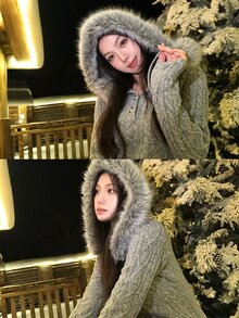 DAZY Women's Long Sleeve Korean Style Autumn/Winter Sweater - Grey - View 11