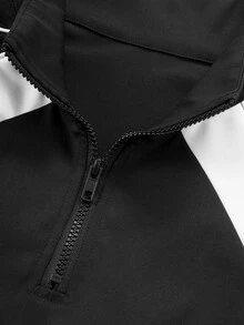 PAVTROS Men's Colorblock Casual Versatile Daily Travel Long Sleeve Jacket - Black - View 4