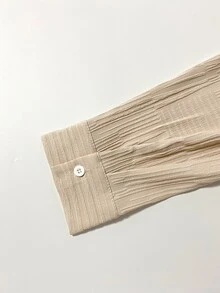 Manfinity Homme Men's Long Sleeve Single-Breasted Casual Pocket Shirt - Khaki - View 6
