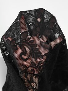 Manfinity Homme Kemeja Kasual Jacquard Pria Ukuran Besar, Cocok untuk Acara Sosial - Hitam - View 4