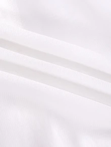 SHEIN Young Boy Contrast Color Lapel Long Sleeve Button-Down Shirt And Elastic Waist Long Pants 2 Pieces Set - White - View 4