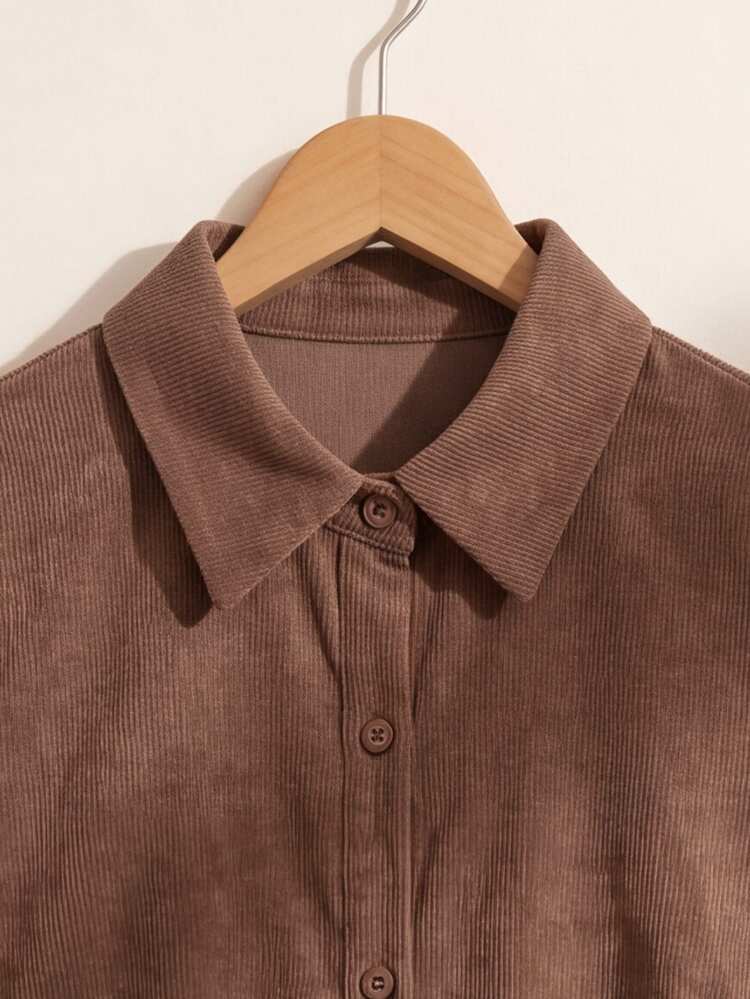 Rusticease Women's Solid Color Casual Daily Summer Midi Dress - Brown - View 6