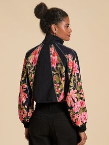Travachic Women's Floral Print Casual Versatile Long Sleeve Jacket - Multicolor - View 3