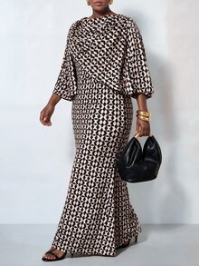 Zivah Plus Size Women's All-Over Print Casual Daily Summer Travel Dress - Multicolor - View 7