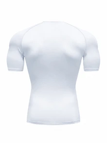 Gym Rark Men's Crew Neck Casual Versatile Daily Wear Sports T-Shirt - White - View 2