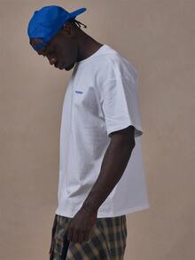 Musero Oversized Drop Shulder Tshirt "Summit Society" Back Grphic Autum Winter Essentials - Apricot - View 3