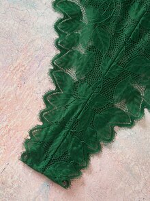 Elorette Women's Lace Sexy Daily Halter Neck Jumpsuit - Dark Green - View 4
