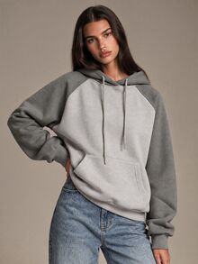 Athîral Women's Casual Fleece Back Camouflage Letter Print Loose Fleece Sweatshirt - Multicolor - View 6
