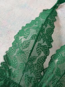 Elorette Women's Lace Sexy Daily Halter Neck Jumpsuit - Dark Green - View 3