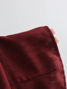 Sweetra Blus Wanita Terbaru Musim Gugur/Dingin, Modis, Kasual, Serbaguna, Warna Polos, dengan Desain yang Mengencangkan Pinggang, Cocok untuk Jalan-jalan, Bersosialisasi, Bepergian, dan Kencan. - Burgundy - View 6
