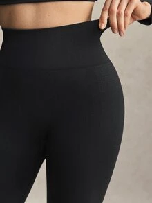 Activina 女款休閒繫帶運動鞋，米色與白色舒適日常鞋，附生膠底，適合走路，黑色高腰羅紋運動緊身褲 - 黑色 - 查看 6
