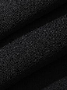 REIGN AVE 純色寬鬆直筒休閒黑色長褲，四季皆宜 - 黑色 - 查看 8