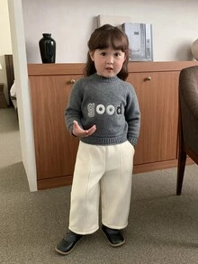 DAZY Celana Panjang Kasual Serbaguna untuk Aktivitas Sehari-hari Anak Perempuan Warna Polos - Khaki - View 7