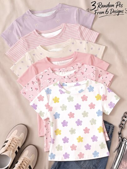 Kids 3PCS Tween Girls T-Shirts