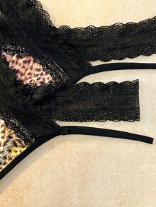 Bare Chapter Plus Size Women's Lace Patchwork Sexy Everyday Triangle Panties - Multicolor - View 3