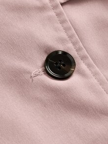 SHEIN Girlism 少女秋季寬鬆休閒極簡舒適收腰優雅短版時尚冬季外套，適合日常優雅通勤穿搭 - 粉色 - 查看 3