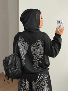 Coolane ملابس نسائية ربيع/صيف بنفس الأسلوب للأزواج/بنفس الأسلوب للأزواج/أساسي/للخروج منسوجة - الأسود - مشاهدة 3