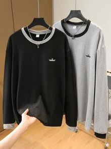 Vacaura 男童休閒簡約長袖T恤 - 彩色 - 查看 1
