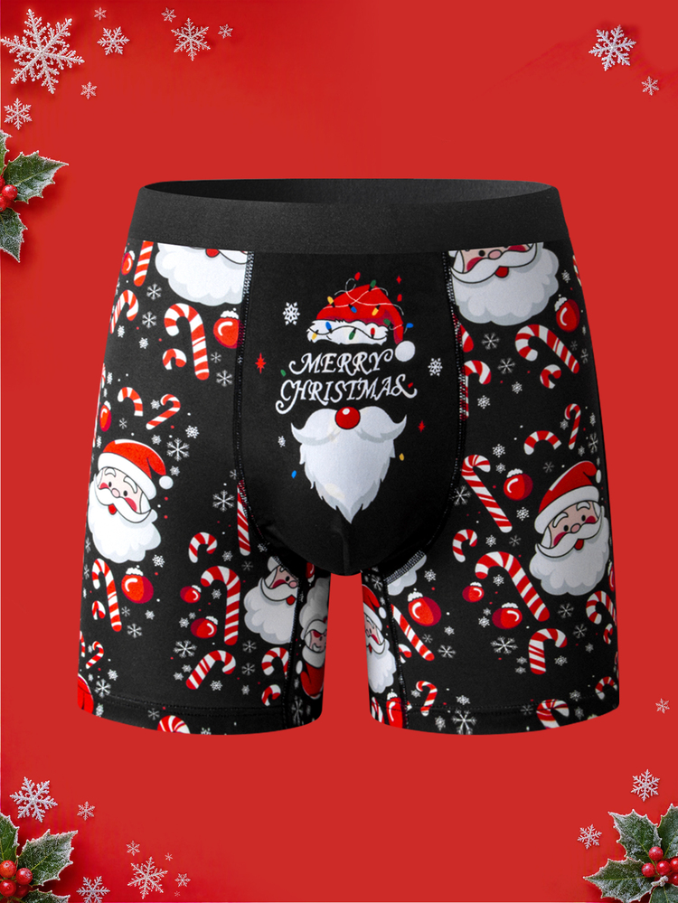 Notgurli 男士印花長款四角內褲 2入組 - 彩色 - 查看 7