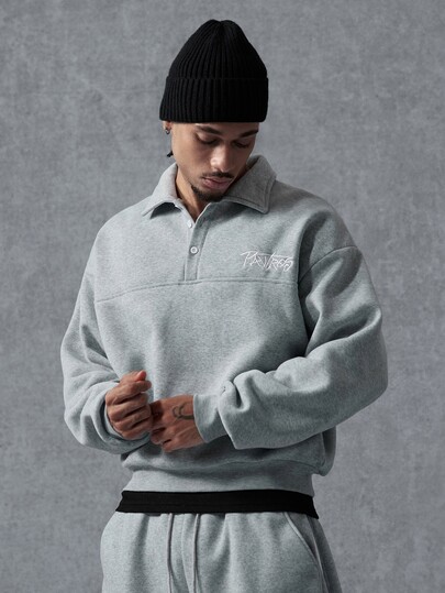 PAVTROS Men's Letter Graphic Casual Daily Long Sleeve Sweatshirt