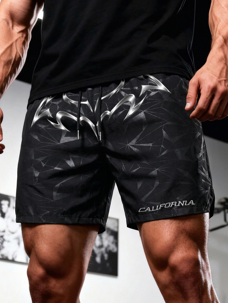 Gym Rark Men's Drawstring Waist Casual Versatile Daily Travel Sports Shorts - Multicolor - View 3