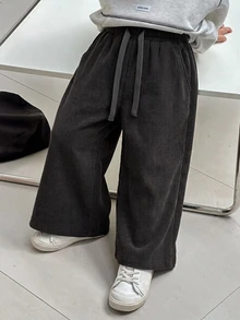 Dazy Kids 兒童秋季男童小號寬鬆休閒豹紋長褲 - 灰色 - 查看 3