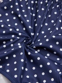 ZzzCrew 3pcs/Set Polka Dot & Striped Women's Pajama Set, Sexy Casual Loungewear - Multicolor - View 4