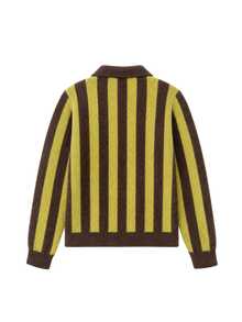 Nöista Women's Striped Colorblock Casual Daily Cardigan - Coffee Brown - View 9