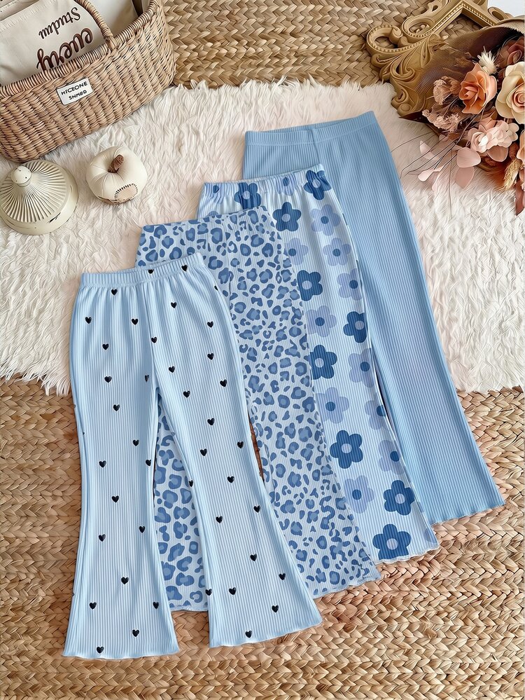2PCS Young Girls Pants - Multicolor - View 2