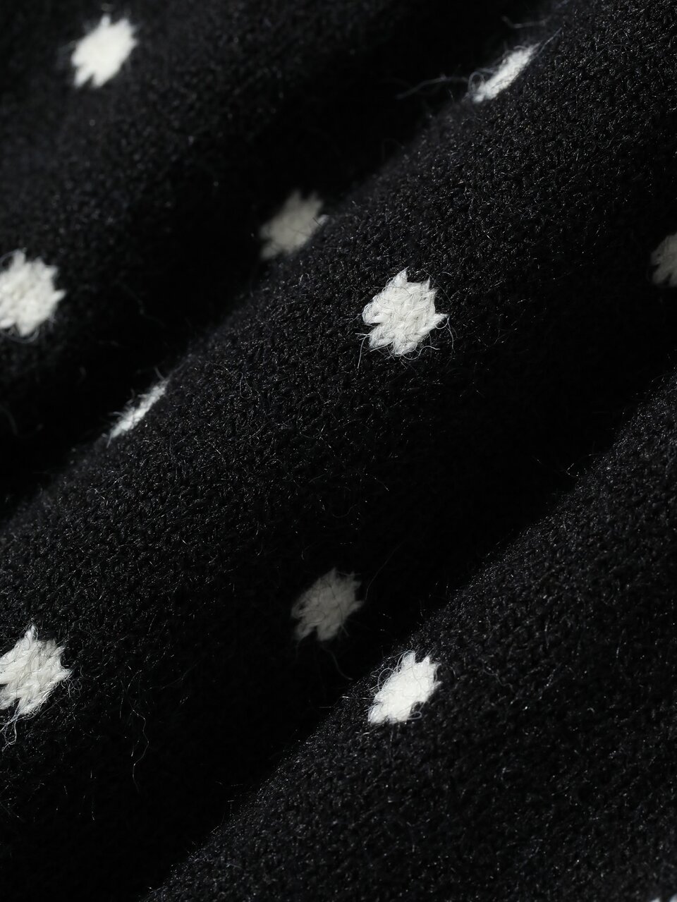 Women's Polka Dot Pattern Long Sleeve Single-Breasted Knit Cardigan And Knit Skirt Casual Set