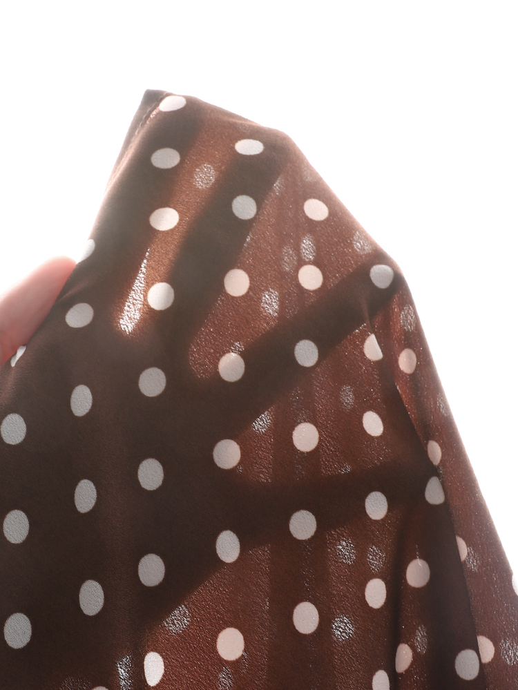 SHEIN Gaun Remaja Perempuan, Gaun Musim Gugur Kasual Elegan Motif Polkadot Cokelat, Gaun Sehari-hari, Kembali ke Sekolah, Pesta, Musim Kelulusan, Gaun Vintage - Coklat - View 8
