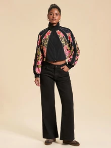 Travachic Women's Floral Print Casual Versatile Long Sleeve Jacket - Multicolor - View 7