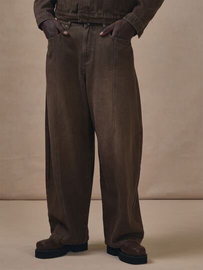 Musero Barrel Leg Pannelled Denim Jean Utility Belt Detail Co Ord Jeans Only Autum Winter Essentials